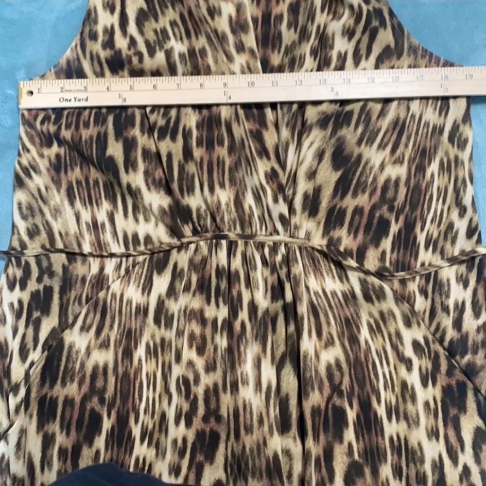 AQUA Sleeveless Animal Print Brown Belted Dress women Size M - Picture 7 of 10